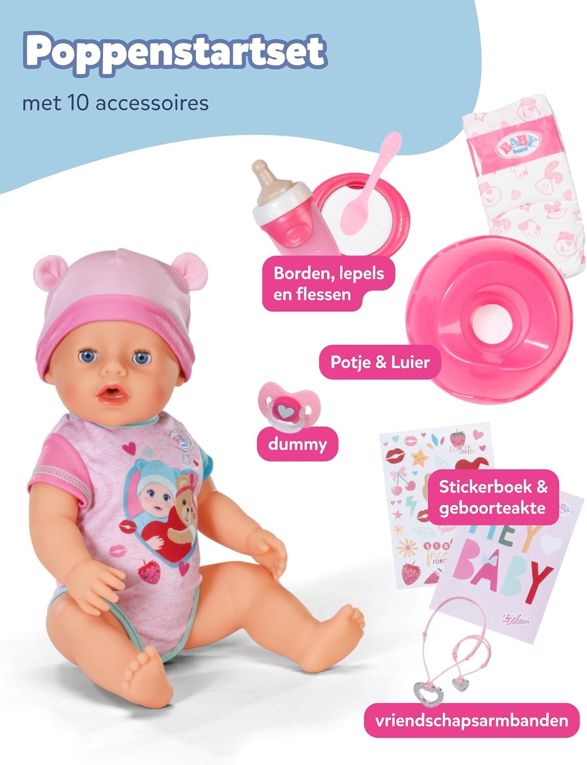 BABY born Emma 43 cm babypop met 10 functies - Analyse des détails et conception