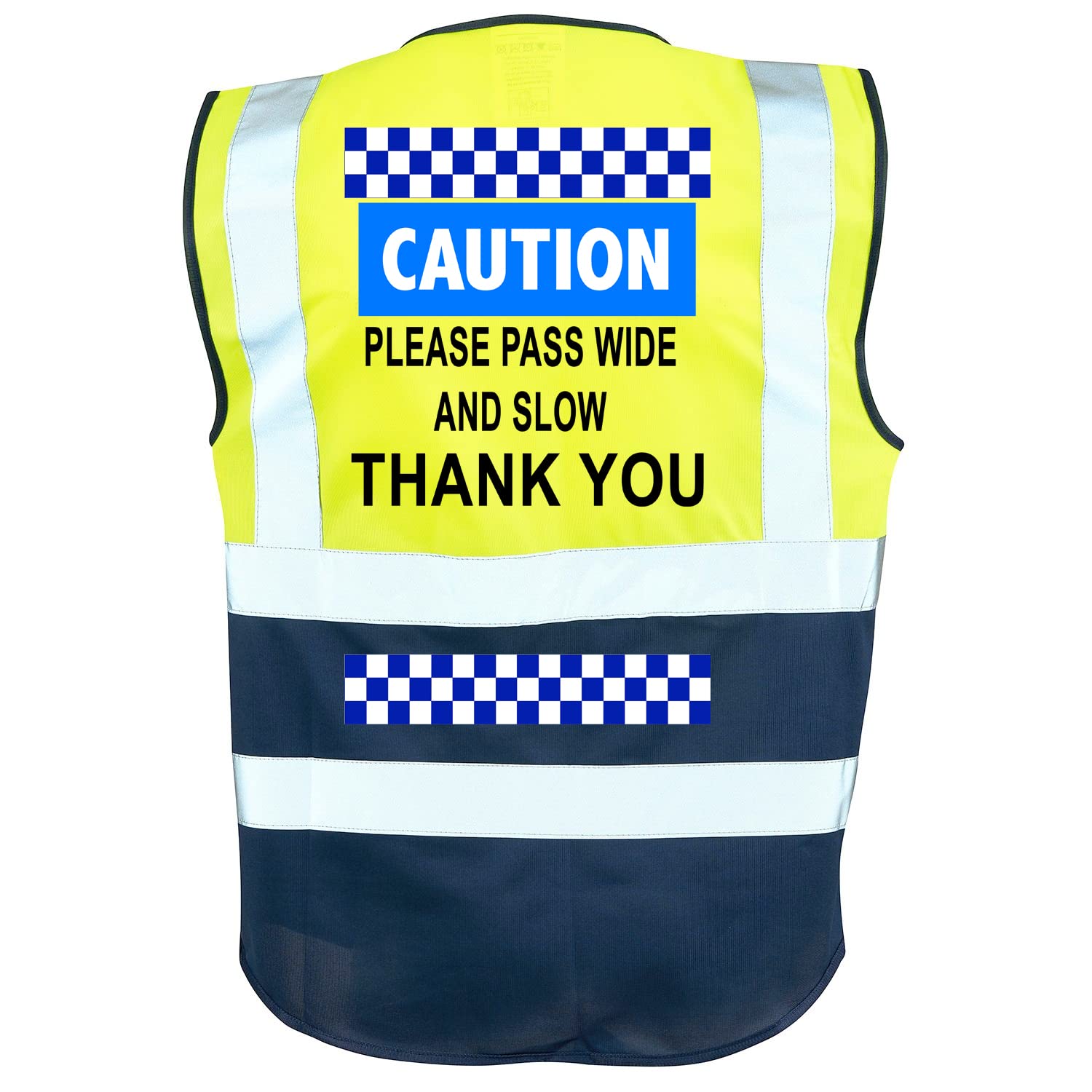 HiViz Kings Pass Wide & Slow Horse Riding Executive Hi Viz High Visibility Vest Two Band (M)