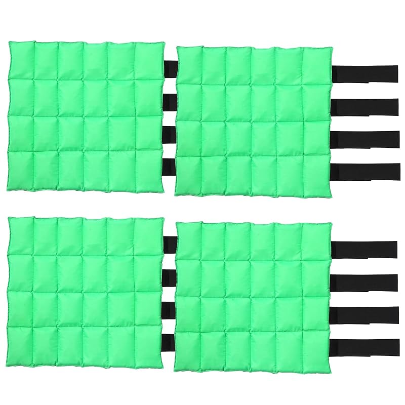 Bandagens térmicas de gelo para cavalos Libbipaw, dupla face Black&Green, pacote com 4