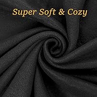 Vista 3 de CAI TENG Mantas de Vellón Ligeras y Cálidas, Suaves y Acogedoras, Aptas para Mascotas, Manta de Vellón Sólida a Granel para Hogar, Cama, Sofá, Negro