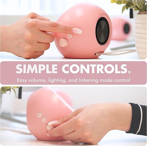 Miniatura 7 de X9 Performance Altavoces de computadora rosa para PC de escritorio con iluminación RGB, Bluetooth, USB y AUX - Conexión de triple modo,