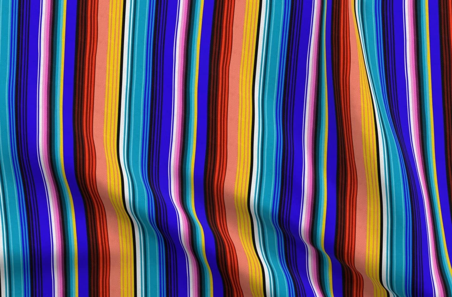 Spoonflower Fabric - Mexican Stripes Vertical Printed on Minky Fabric by The Yard - Sewing Baby Blankets Quilt Backing Plush