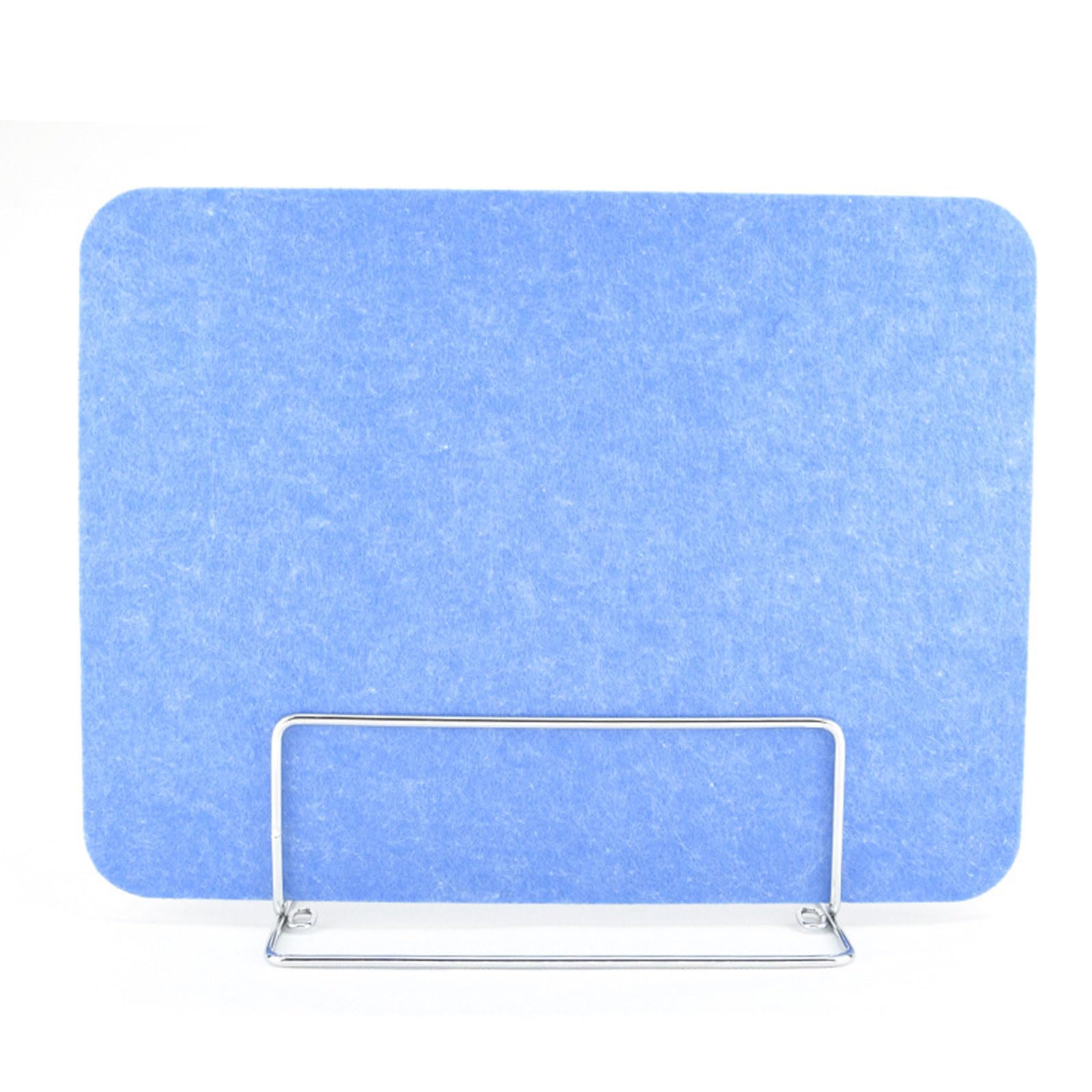 Panneau antibruit et séparateur de bureau insonorisant 40x40 cm en feutre bleu ciel avec support stable