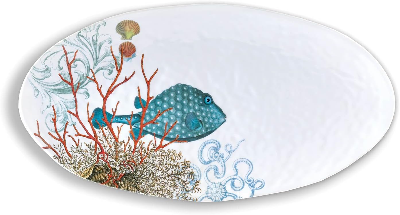 Michel Design Works Oval Serveware Platter Sea Life