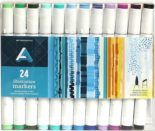 Art Alternatives Marcador de ilustración, juego de 24 marcadores