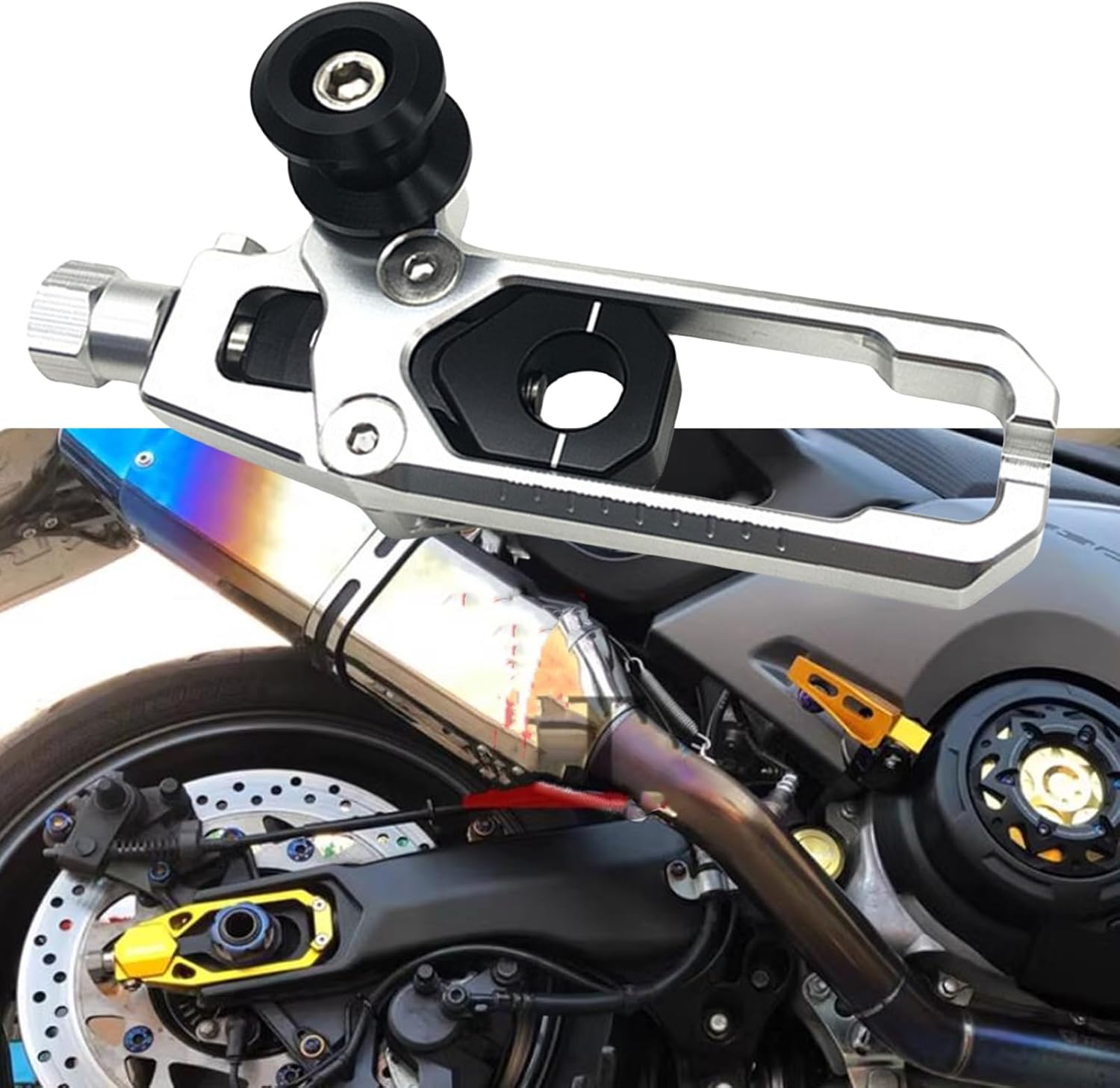 Motorcycle Chain Adjuster Swingarm Spools Sliders For YAMAHA MT-15 XSR-155 R15-V3 Black/Red/Blue/Silver/Gold