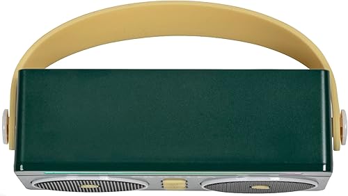 Miniatura 11 de Crosley CR3050A-JU Mini Boombox Altavoz Bluetooth portátil retro con luces LED, enebro