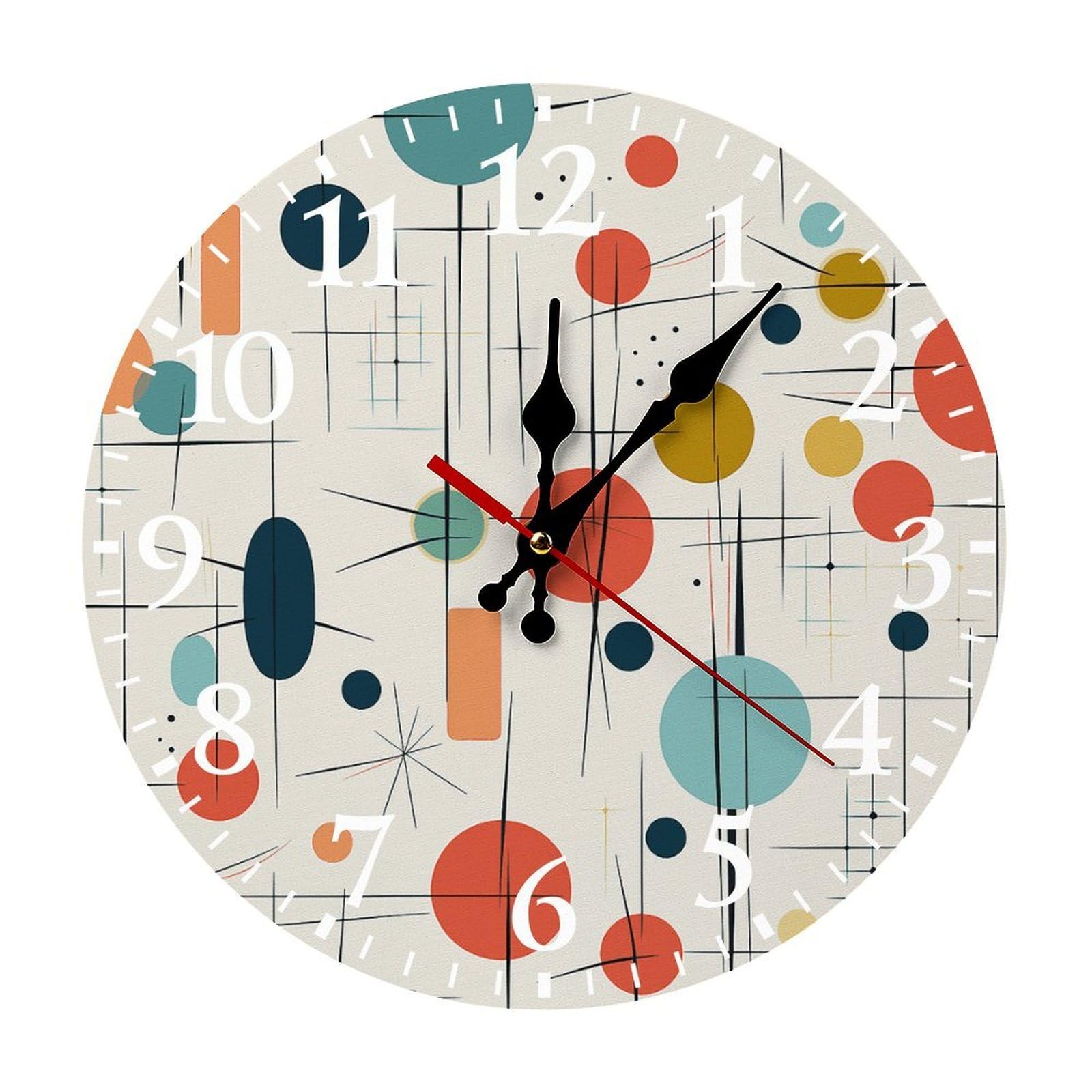 Horloge murale à piles pour chambre à coucher et cuisine moderne 30cm