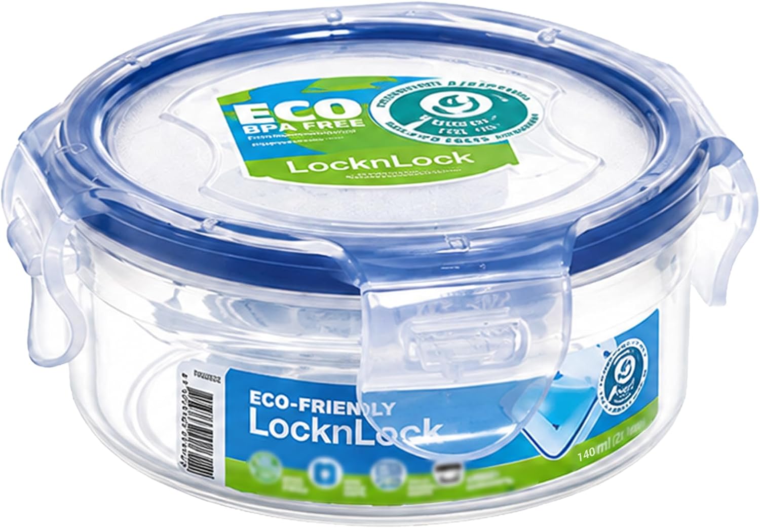 LOCK & LOCK Easy Essentials Food Storage lids/Airtight containers, BPA Free, Round - 5 oz - for Sauces & dips, Clear
