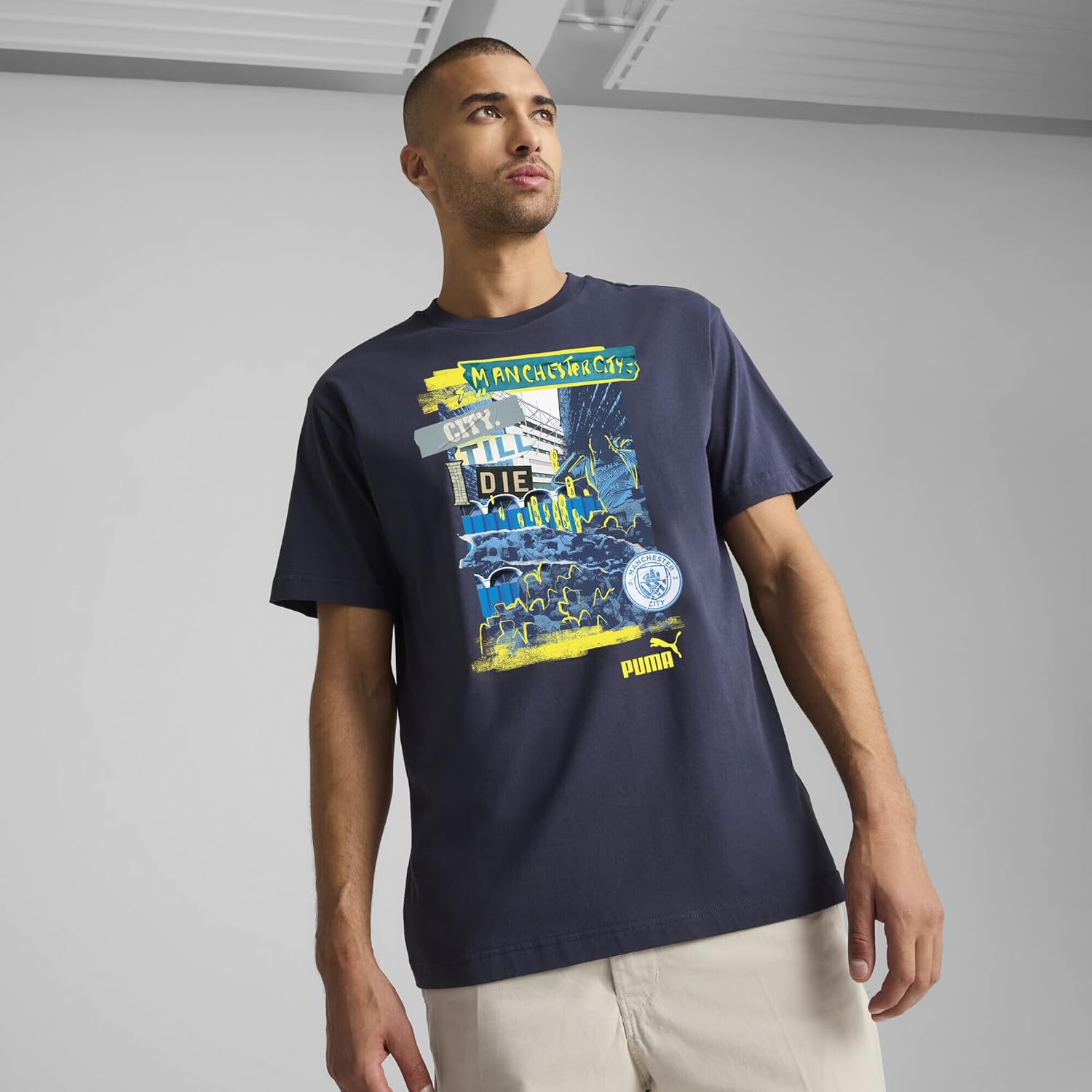 PUMA Mens MCFC ftblNRGY+ Tee Navy Classic 2026 - view 1