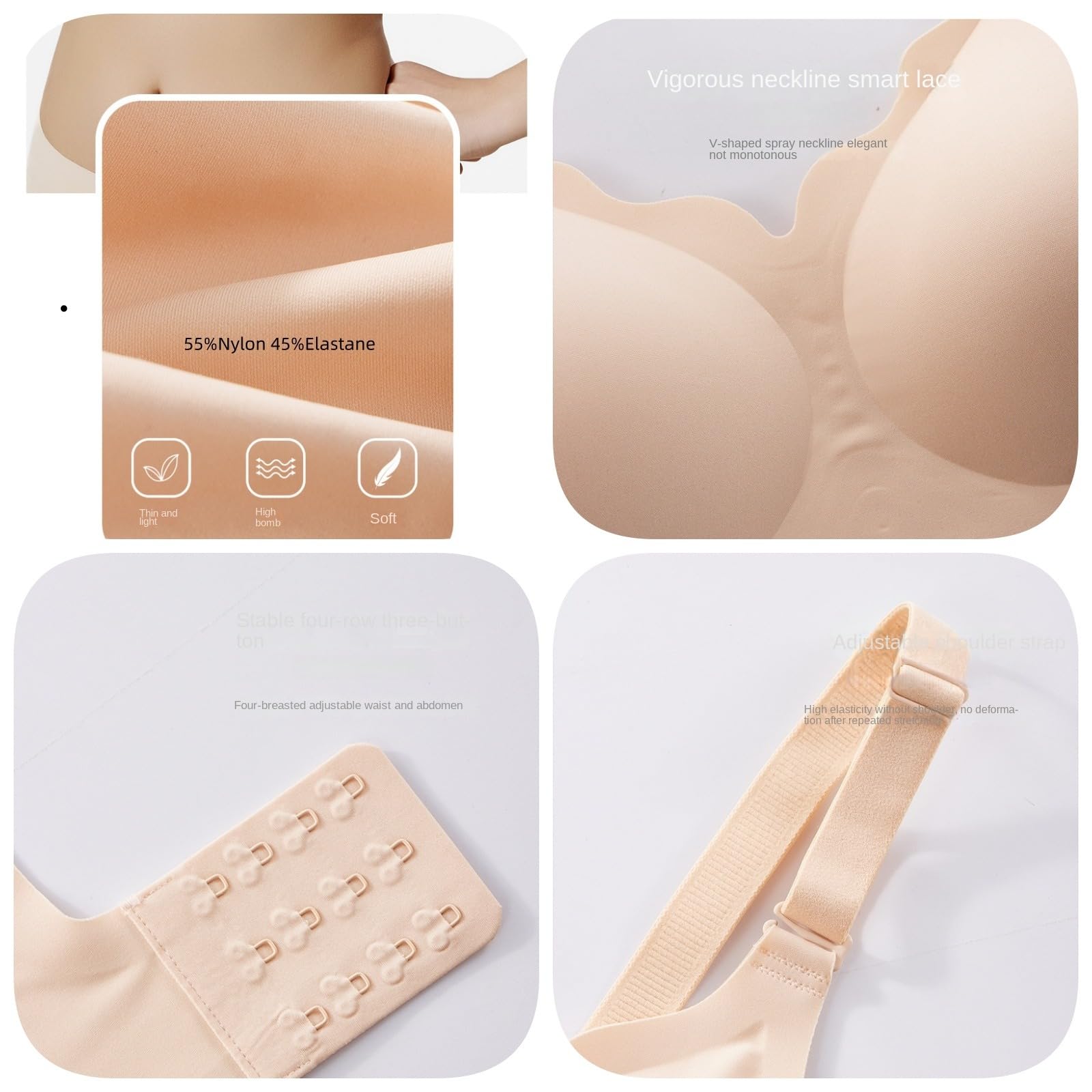 Sujetadores de gelatina sin varillas para mujer, cobertura completa, cómodos, push up, para dormir todos los días, brasier suave, brasier reductor para mujer