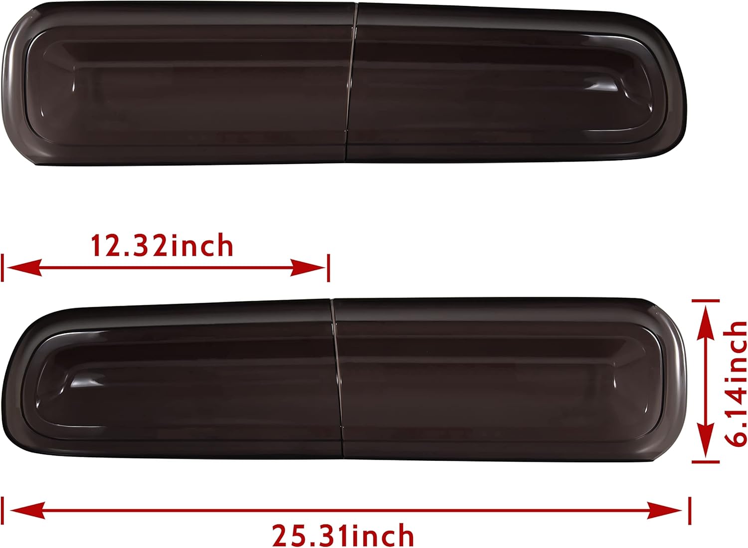 KEWISAUTO Taillight Cover for Dodge Challenger 2015-2023, Tail Light Lamp Covers Trim Decoration for Dodge Challenger 2015-2023 Accessories（4PCS, Smoke Black）