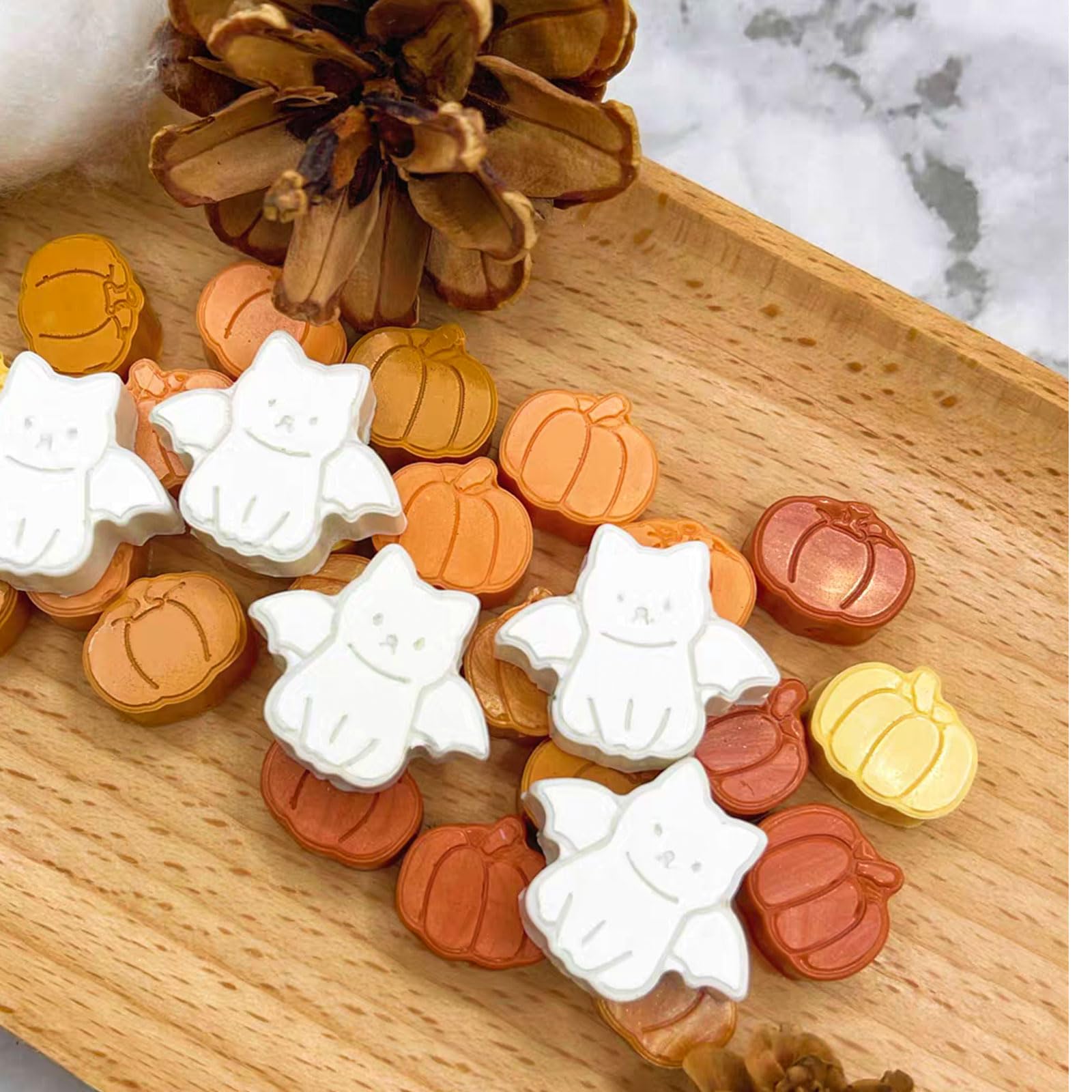 3 moldes de silicona para chocolate y calabaza, molde de chocolate 3D para decoración de pasteles, magdalenas, jabón, velas, galletas