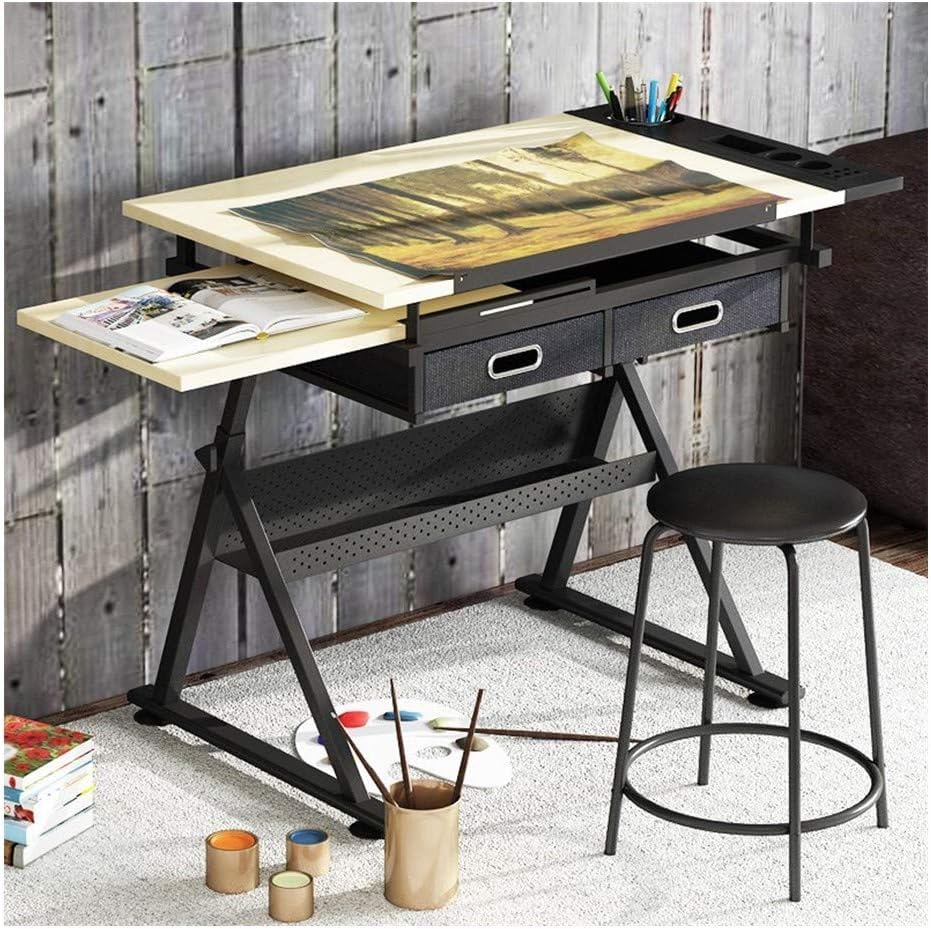 Adjustable Drawing Craft Table,with Adjustable Height for Art Design Drawing Writing Painting Crafting Drafting Work and Study