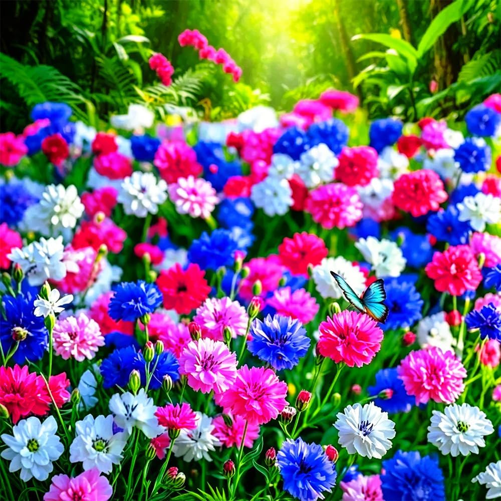 1007+ Cornflower Seeds Mix for Planting, Dwarf Cornflower Seeds Perennial, Corn Flower Seed Non-GMO Heirloom Plant Seed Garden Outdoor