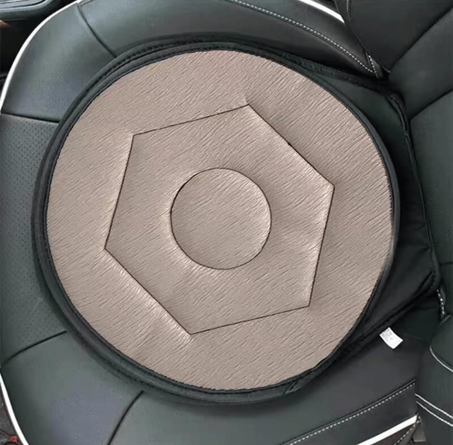 Cuscino per Sedia Cuscino per Sedile Girevole, Cuscino Rotante per Seggiolino Auto Flessibile Portatile Antiscivolo per Spostamenti Facili per Anziani Incinti(Color:Beige)