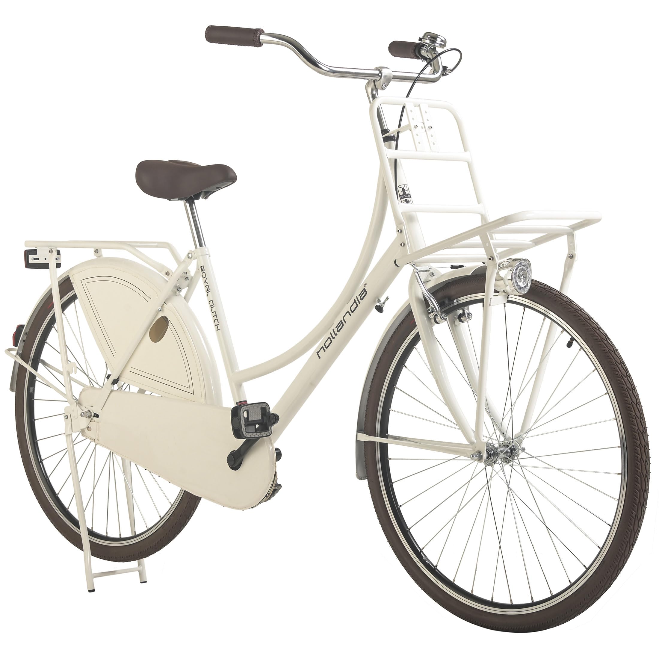 HOLLANDIA Hollandrad Women's 28 Inch Royal Dutch Single Speed Black RH 49 cm (White) : Deportes y Actividades al Aire Libre