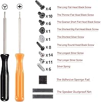 Vista 5 de eXtremeRate - Placa trasera para Nintendo Switch Console, NS Joycon con carcasa de mando de mano con botones de juego completo, carcasa de repuesto