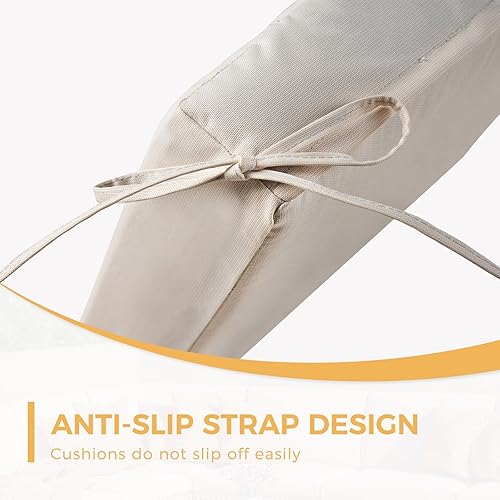 Miniatura 5 de Grand patio Juego de muebles de mimbre para patio, bohemio, sofá modular con cojines gruesos y resistentes al agua para exteriores, mesa auxiliar