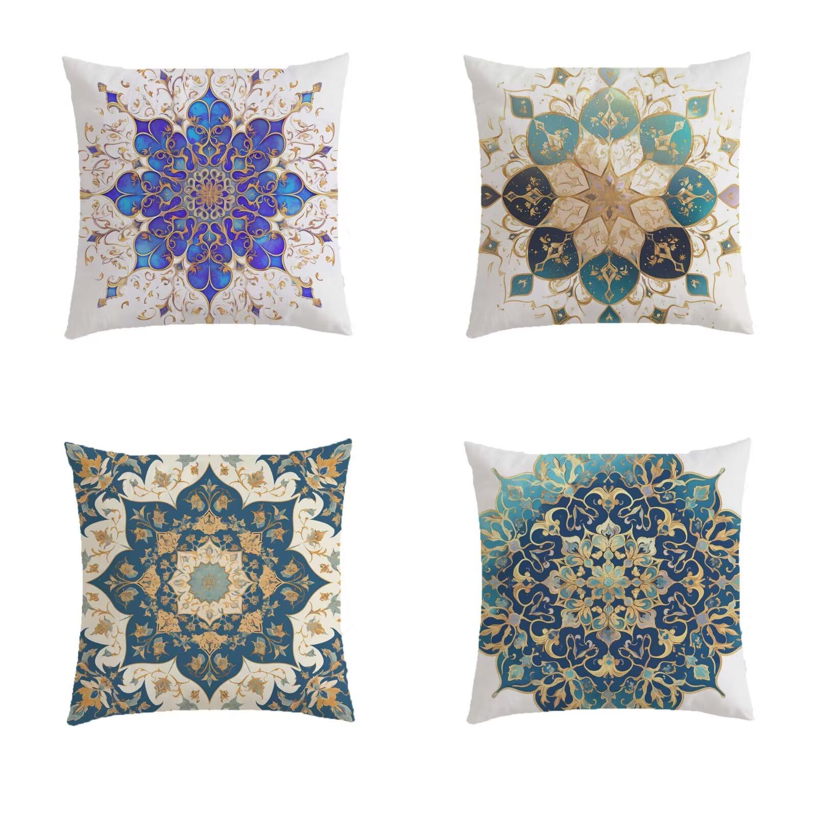 Housse coussin salon de jardin extérieur turquoise 50x50 pour des après-midis terrasses parfaits