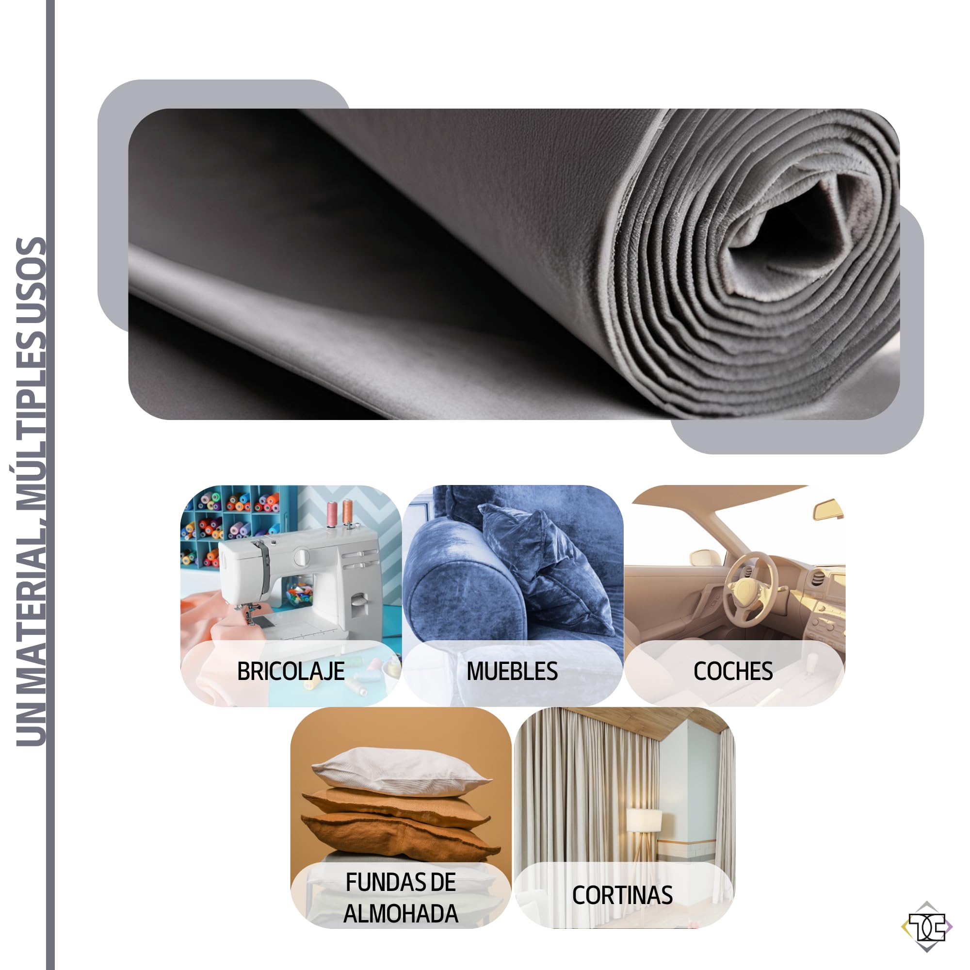TAPHICEROS Tejido de Terciopelo, Negro, 500cm x 140cm, Vendido por Metro de Tejido de Microfibra, Material Decorativo, Aspecto Artificial Imitación de Ante para Cortinas, Muebles, Bricolaje, Coche