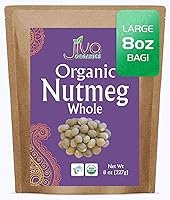 Vista 1 de Jiva Organics Bolsa entera de nuez moscada orgánica de 8 onzas, 100% natural y sin OMG