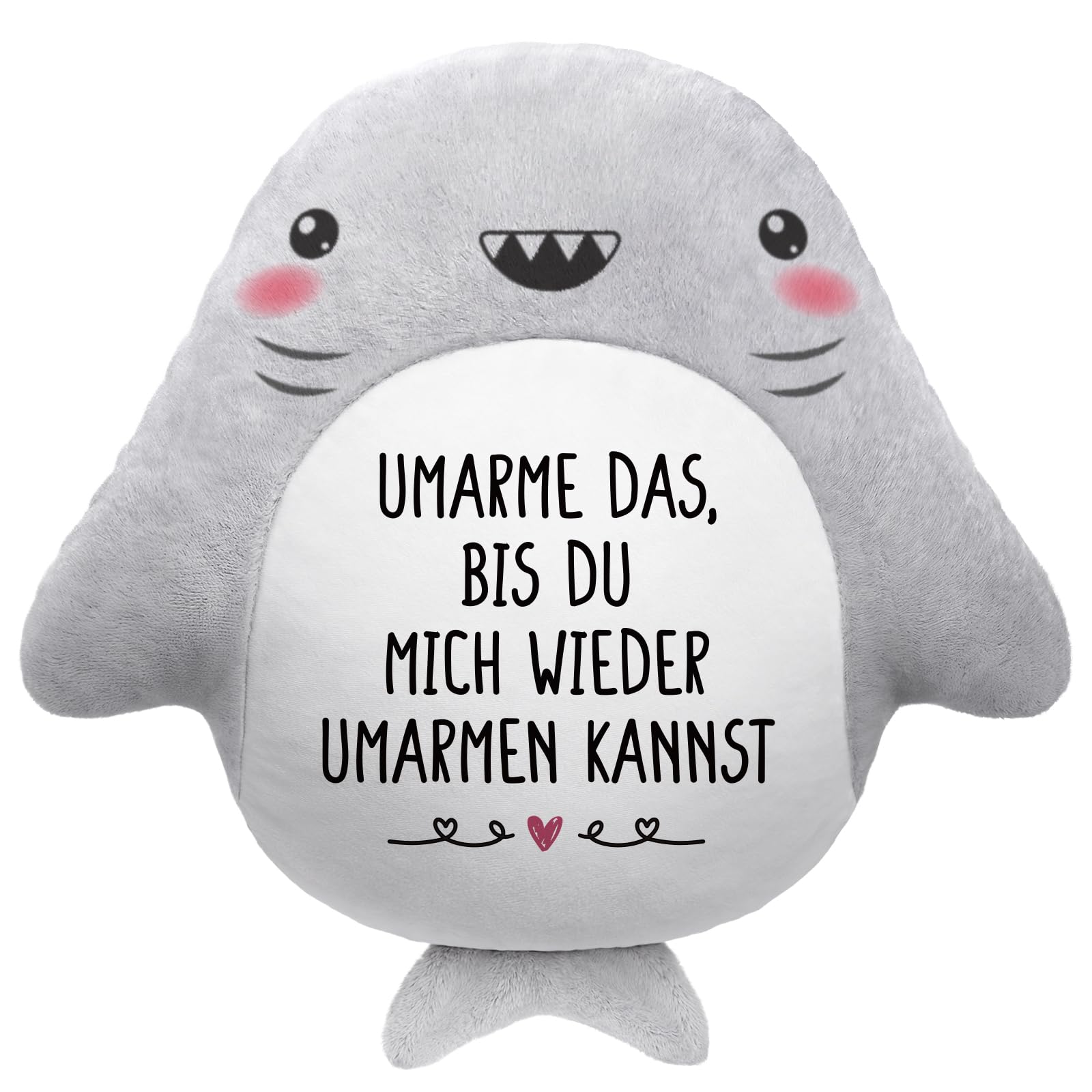 Jahrestag Geschenk für Ihn Sie, Ich Liebe Dich Geschenke für Frauen Männer, Haifisch Kuschelkissen, Hochzeitstagsgeschenk, Partner Geschenke für Freundin Freund Fernbeziehung