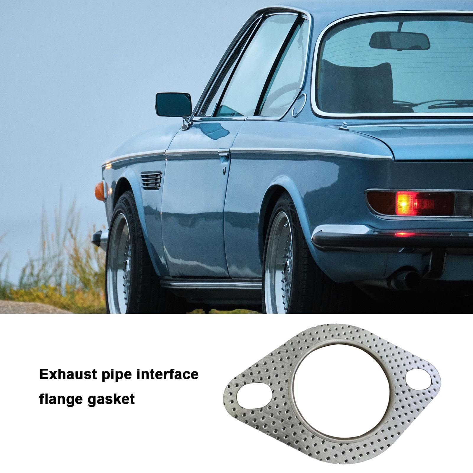 Joint De Bride D'échappement 2 Pièces - Acier Inoxydable Et Graphite - Pour Tuyaux D'échappement - Réduction Bruit Et étanchéité