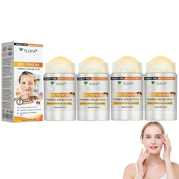 TLOPA Bee Venom Firming Serum Stick, Retinol Firming Serum Stick, Advanced Firming & Wrinkle-Reducing Cream, Bee Venom Firming Stick, Hydrates & Nourishes Skin for Women & Men 4PCS