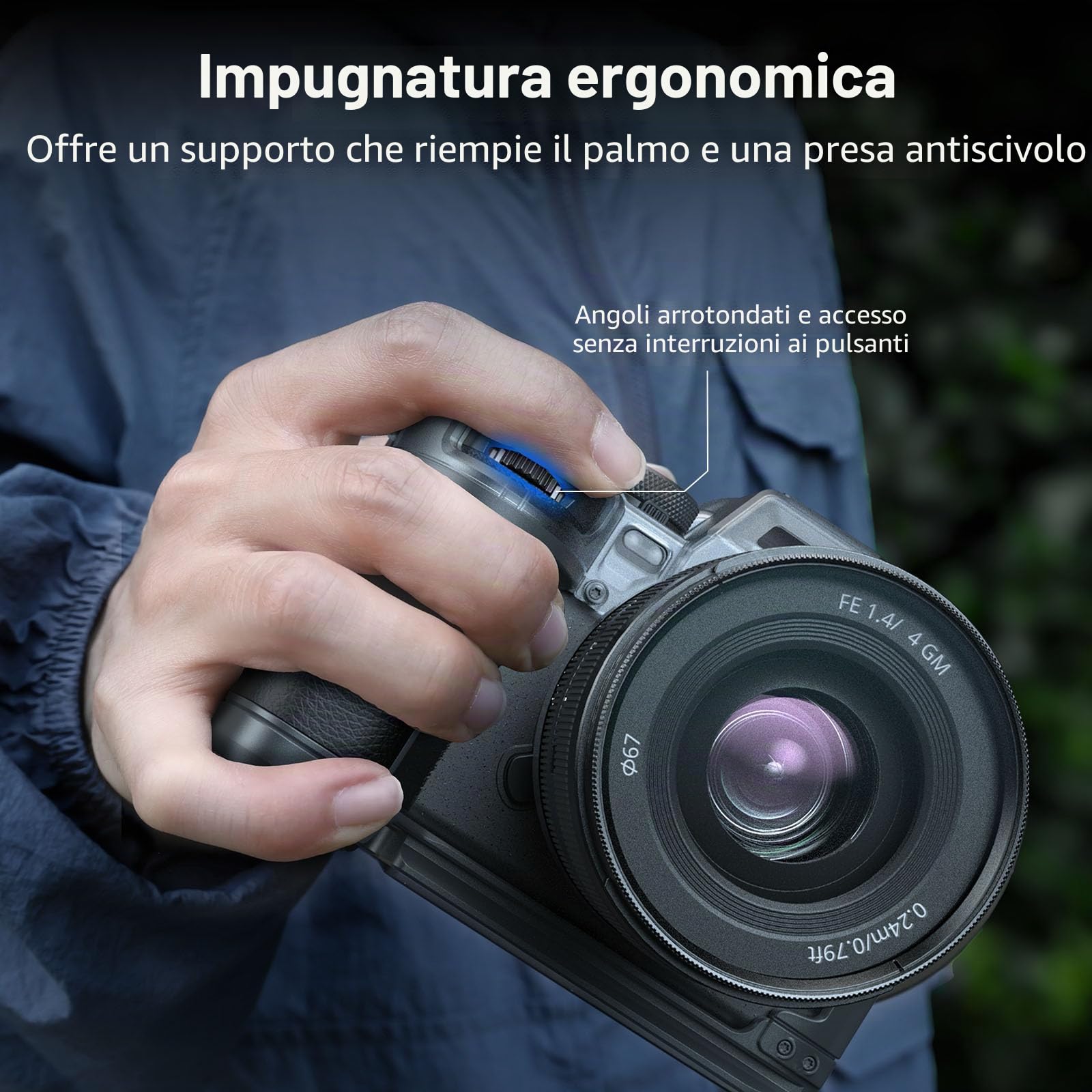 SMALLRIG A7 IV Hybrid Modular Case solo per Sony Alpha 7 IV, custodia per fotocamera con protezione completa, impugnatura ergonomica e piastra integrata per Arca-Swiss – 4798