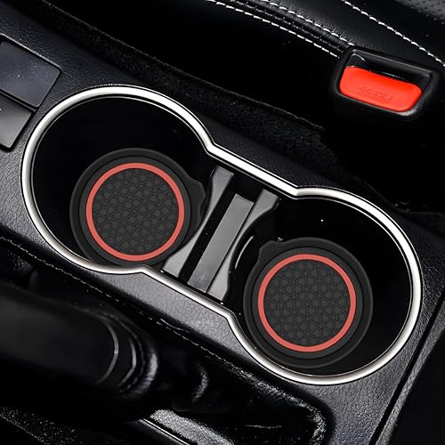 Miniatura 5 de AUCELI Portavasos para automóvil, 4 almohadillas antideslizantes e impermeables para botellas de agua de vehículos, accesorios de decoración para