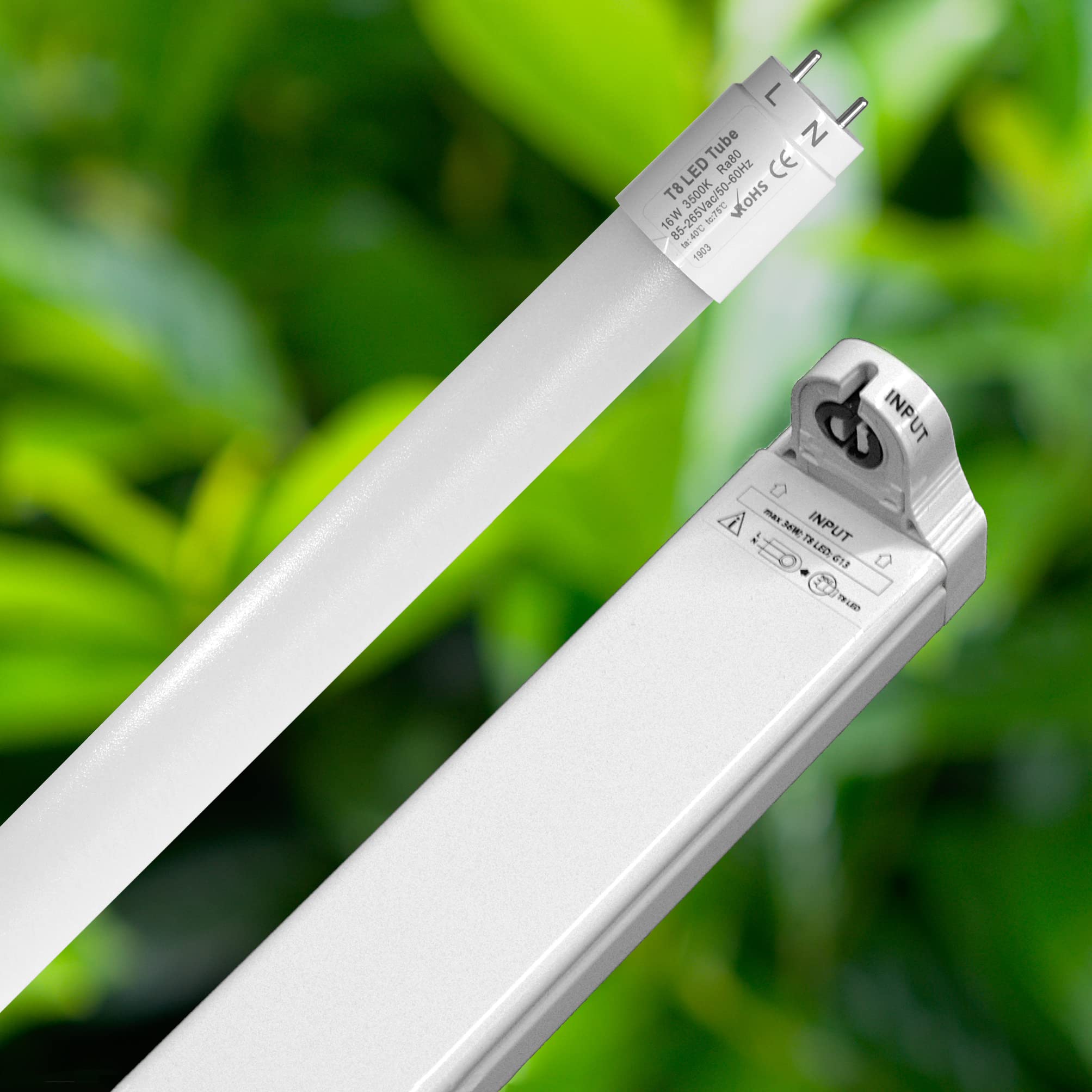 LED Pflanzenlampe Leuchtröhre 3500 Kelvin, 120cm G13 T8 mit Fassung
