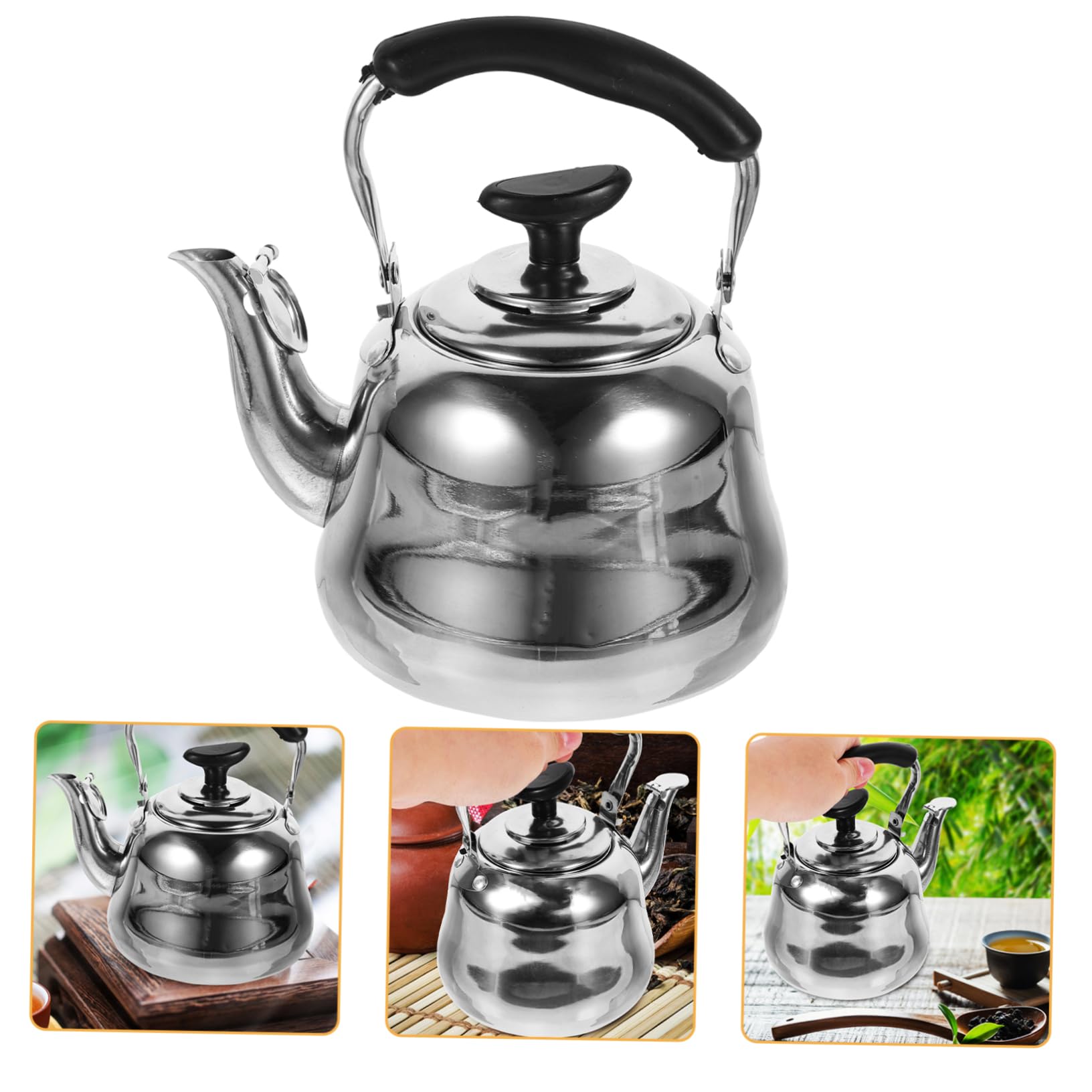 ABOOFAN Stove Top Tea Kettle 1l Stainless Steel Teapot Whistling Easy to Clean