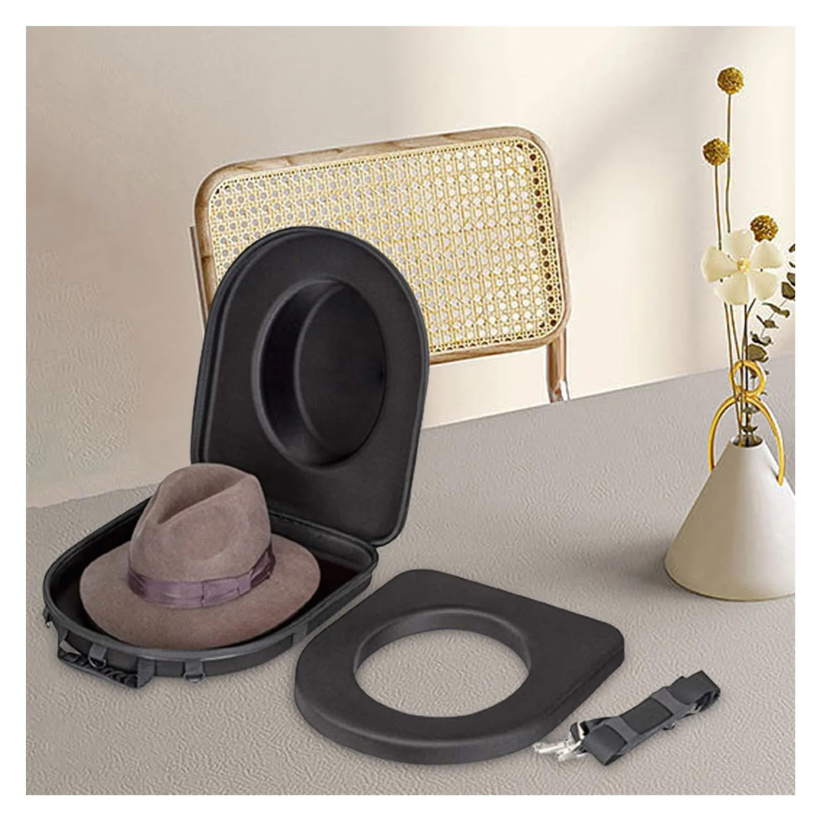 Scatola per cappelli da cowboy Titolare del cappello | Borse da viaggio Borsa da trasporto Custodia in EVA Scatola di immagazzinaggio da cowboy