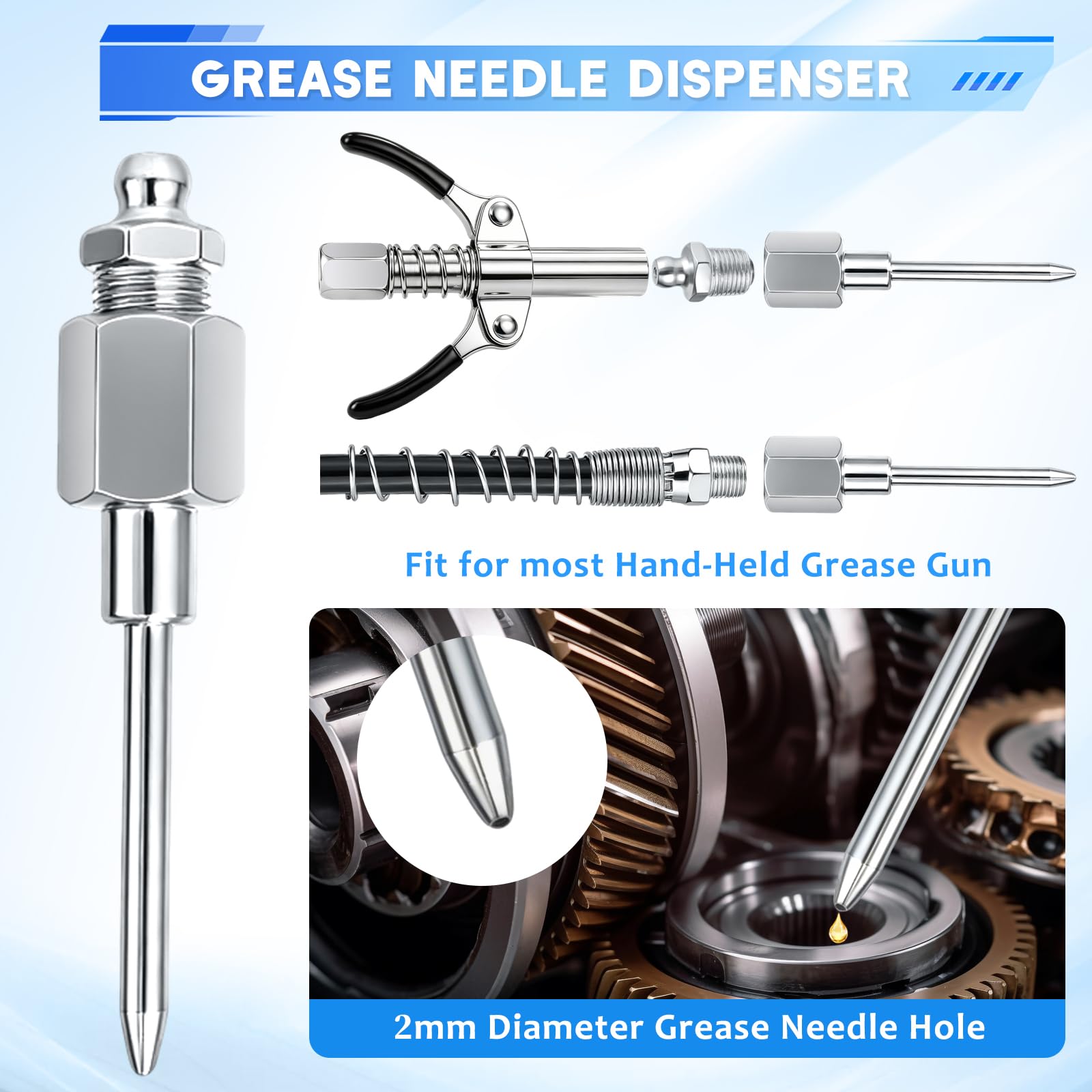 90 Degree Grease Gun Coupler Kit - 7 Piece -3