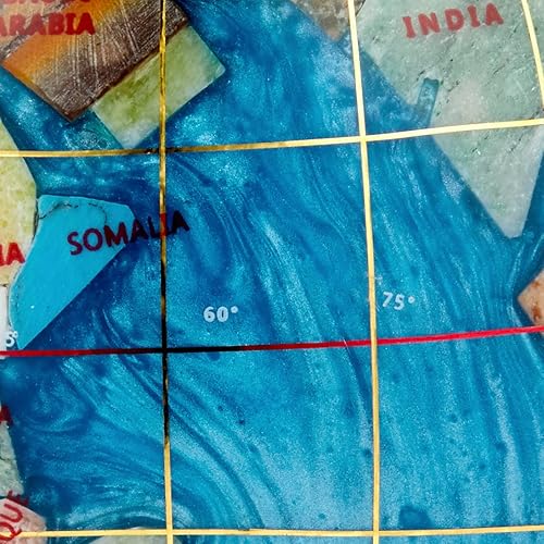 Miniatura 6 de Unique Art - Pisapapeles (4.3 pulgadas) de diámetro, con forma de globo de piedras preciosas (remolino de perlas ámbar)