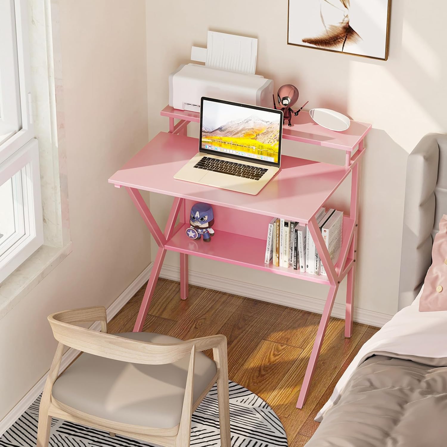 Maximize Your Space: ODK 27.5" Pink Desk Review for Home Offices