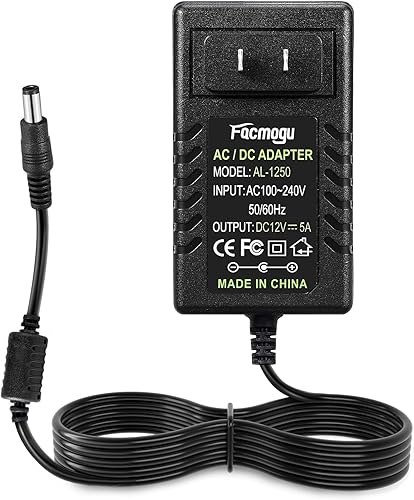 Miniatura 8 de Facmogu Adaptador de fuente de alimentación de 12 V 3 A, CA 100-240V a CC Transformadores de enchufe de pared de 12 voltios, adaptador de fuente de