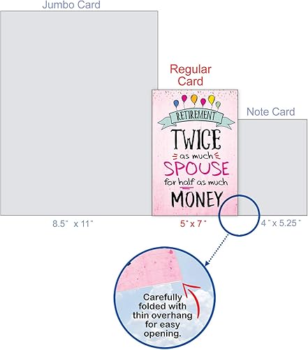 Miniatura 10 de NobleWorks Divertida tarjeta de felicitación de jubilación con sobre de 5 x 7 pulgadas (1 tarjeta) compañero de trabajo, compañero de trabajo celoso