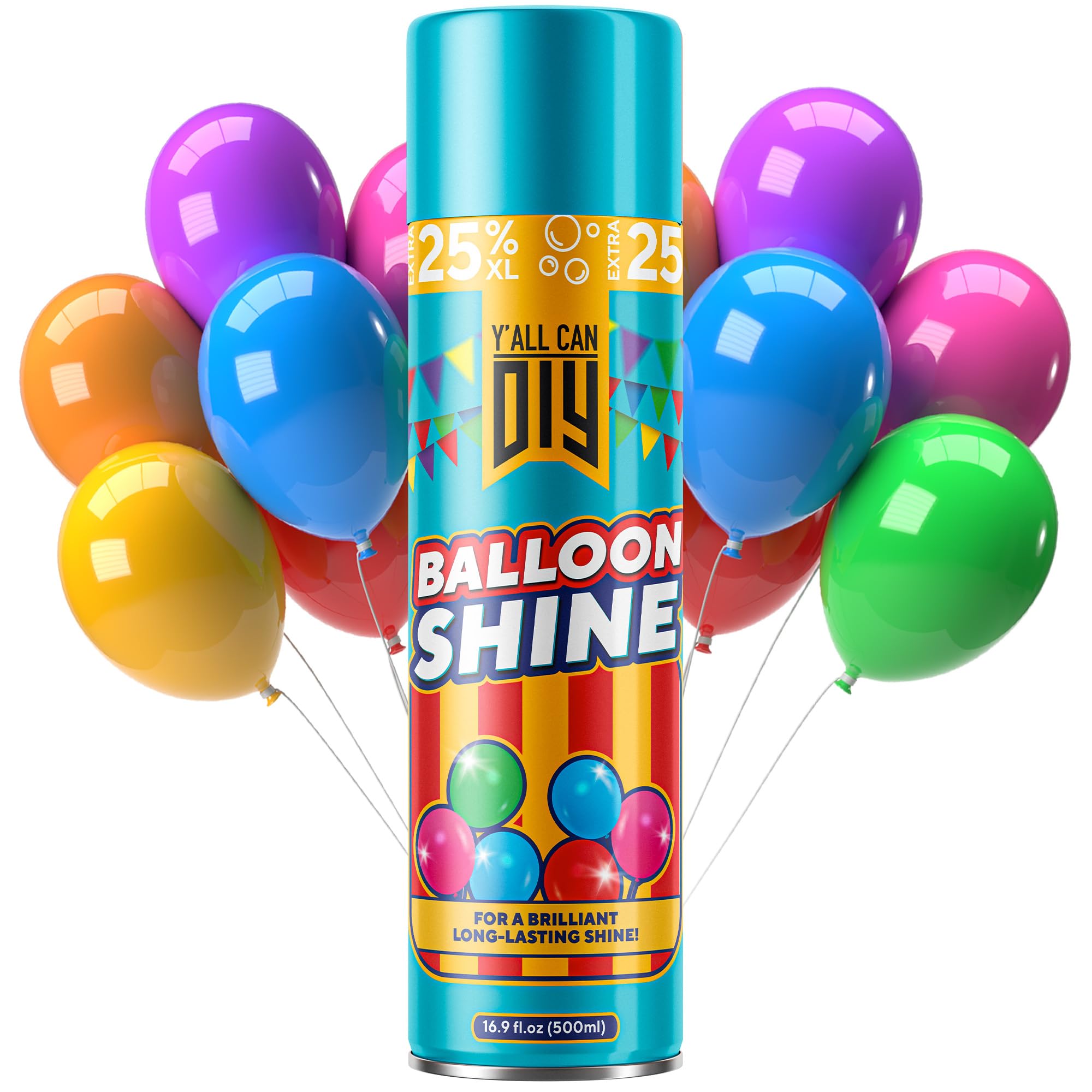Balloon Shine Spray 16.9 fl.oz. – High-Gloss Finish for Latex Balloons, Waterproof & Smudge-Free Balloon Spray Shine to Last Longer, Perfect for Party Decorations, Weddings, and Events – Mega Spray
