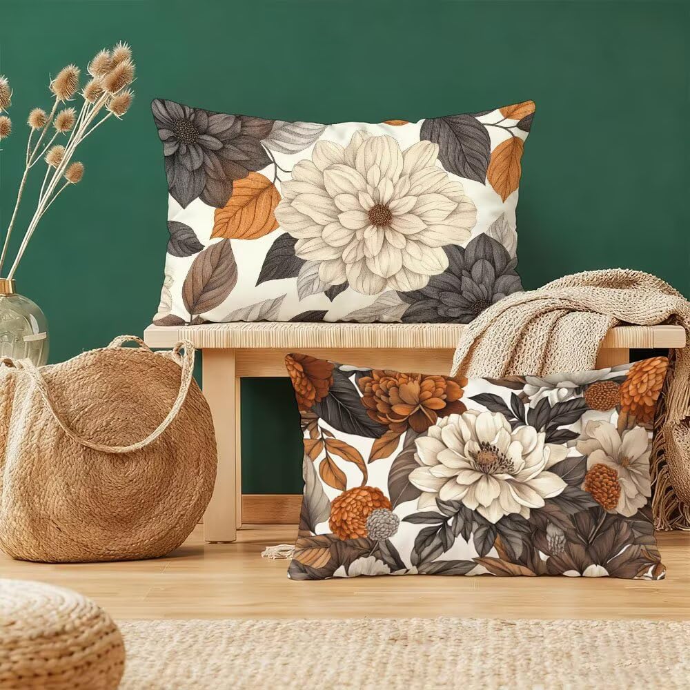 Housses de coussin 40x80 cm beige en velours double face