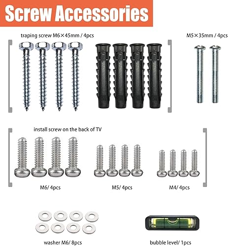 Miniatura 9 de JXMTSPW Soporte de pared para monitor de pantalla de 14 a 42 pulgadas, soporte de TV de perfil bajo, soporte de pared plano fijo, capacidad de 55.1
