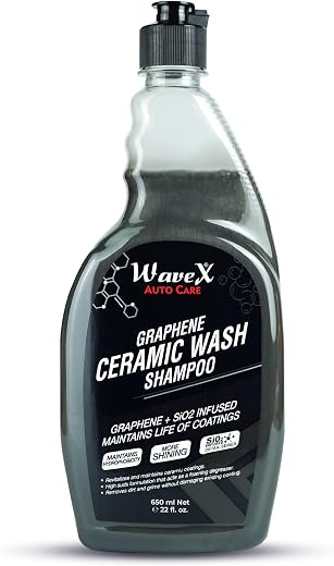 Wavex Car Shampoo Ceramic Car Wash 650 ml | Specially for Ceramic Coated Vehicles | Graphene+SiO2 Infused | Maintains Life...