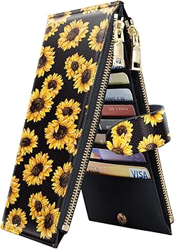 leather sunflower wallet