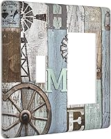 Vista 42 de Cubierta de interruptor de luz de palanca de hojas tropicales negras y doradas, hoja de palmera, decoración de 1 cuadrilla, placa frontal eléctrica