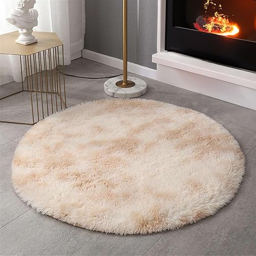 Vista 7 de SK Studio Round Area Rugs for Bedroom Soft Fluffy Shaggy Circle Rugs Non-Slip Large Carpet for Living Room Dorm Kids Room Nursery Room Pink, 39x39