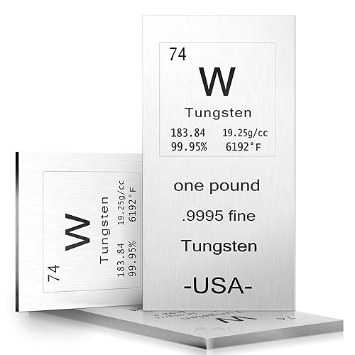 Barra de metal de 1 libra grabada con láser. Pesas de papel de barra de lingotes puros 999 para oficina, pisapapeles con elemento químico para