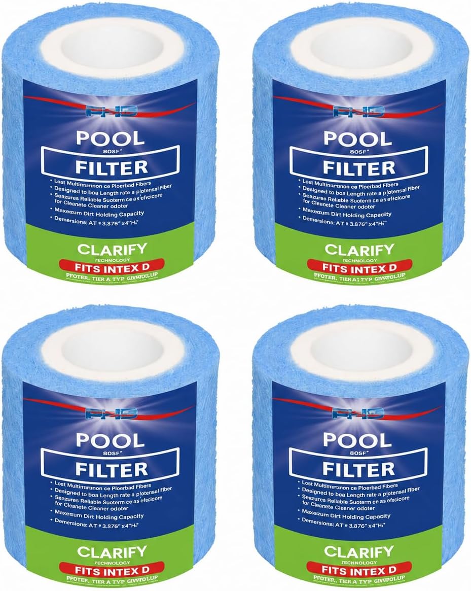 Nuevo filtro tipo D para piscina y spa derretido, compatible con Intex RX600 con escapes de verano, Bestway, fabricado en Estados Unidos (4, azul)