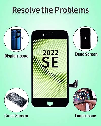 Miniatura 3 de Ayake Reemplazo de pantalla para iPhone SE 2022SE3, digitalizador táctil y pantalla LCD Asselmbly para iPhone SE 2022 4.7 pulgadas con kits de