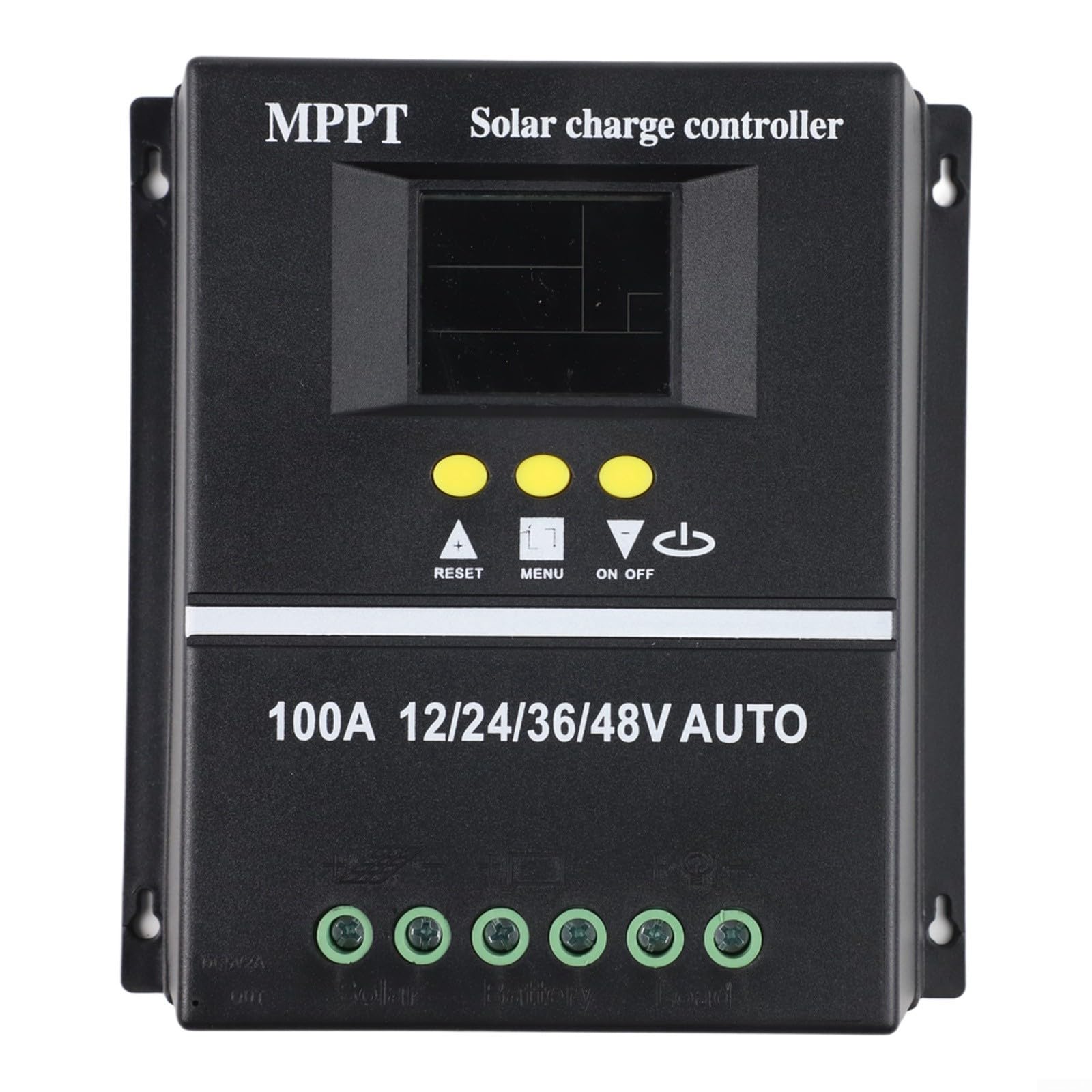 Régulateur de charge solaire, régulateur MPPT 100 A, 12 V 24 V 36 V 48 V écran LCD entrée 100 VDC pour système de panneau solaire